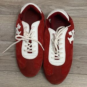 Tory Burch Red and White Women's Sneakers